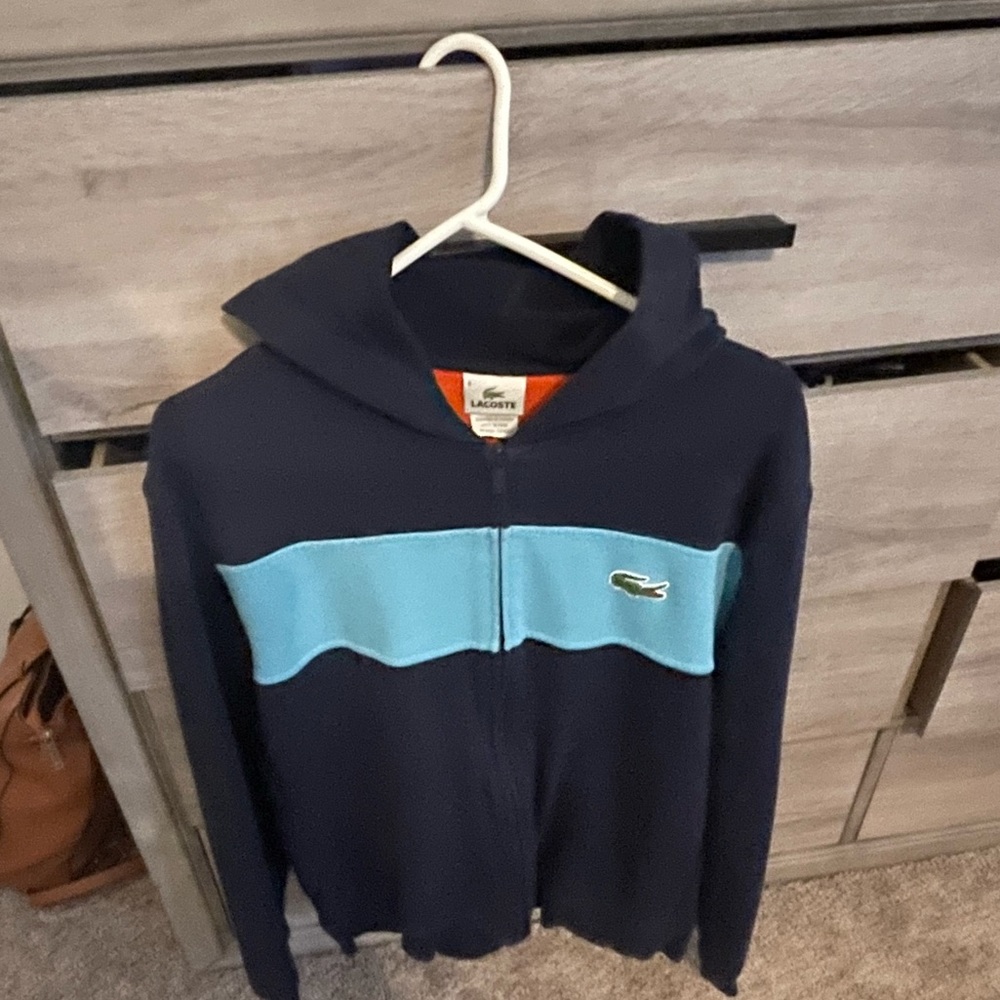 Lacoste zip up hoody size 6